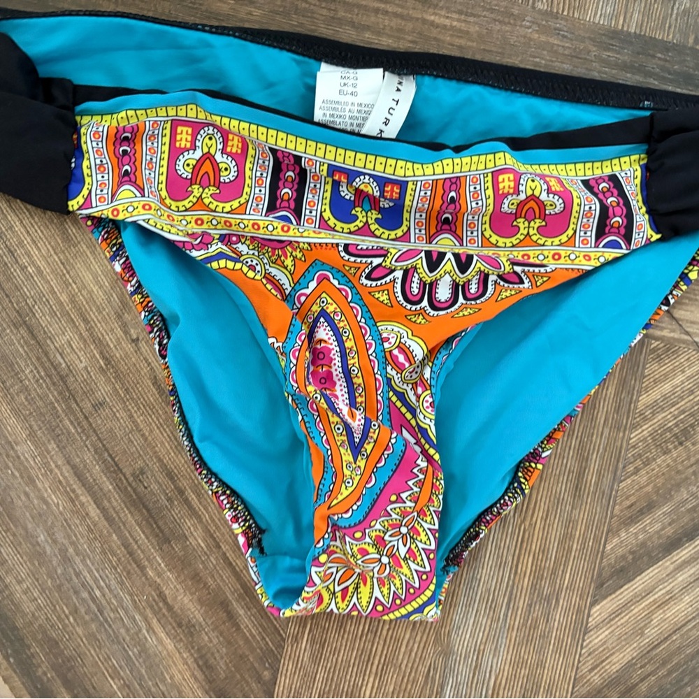 Trina Turk Swim Nepal Paisley Spa Bikini Bottom Size 8